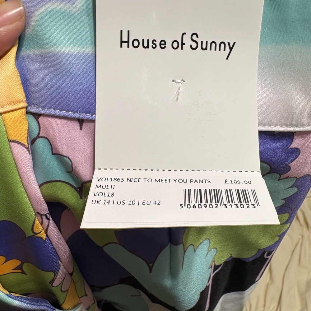 House of Sunny Pastel Floral Pants NWT